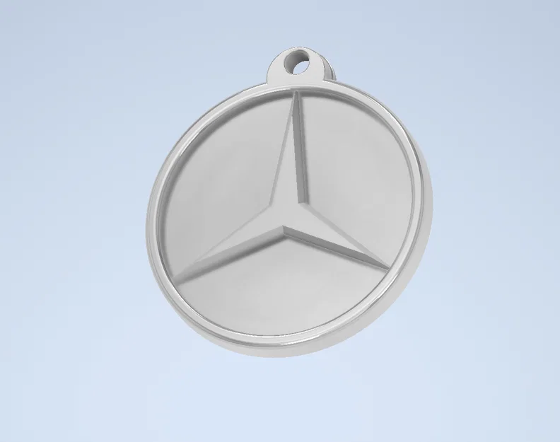 Móc khóa logo Mercedes - File in 3D miễn phí cho fan xe sang - Image 2