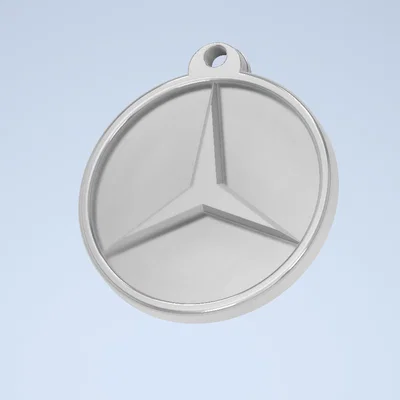 Móc khóa logo Mercedes - File in 3D miễn phí cho fan xe sang