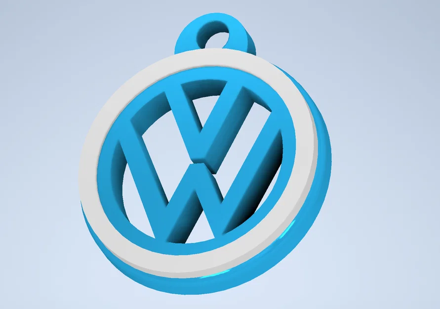 Móc khóa logo Volkswagen (Volkswagen keychain) thiết kế in 3D - Image 1