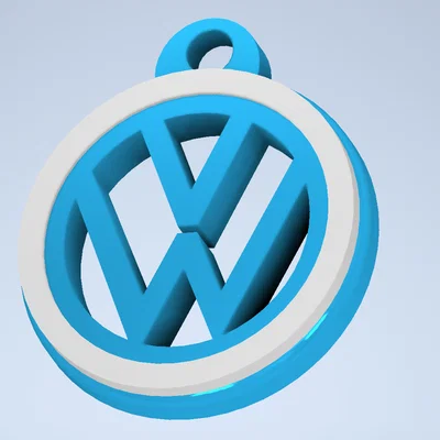 Móc khóa logo Volkswagen (Volkswagen keychain) thiết kế in 3D