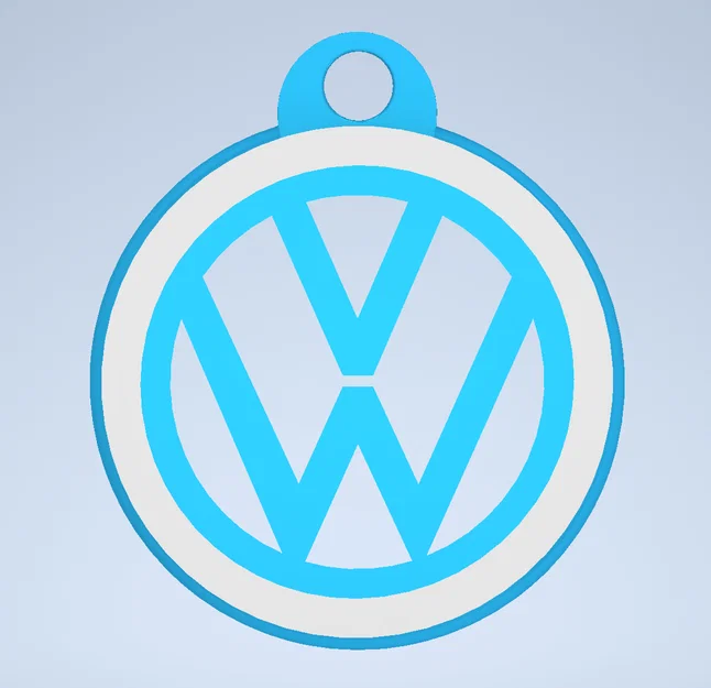 Móc khóa logo Volkswagen (Volkswagen keychain) thiết kế in 3D - Image 2