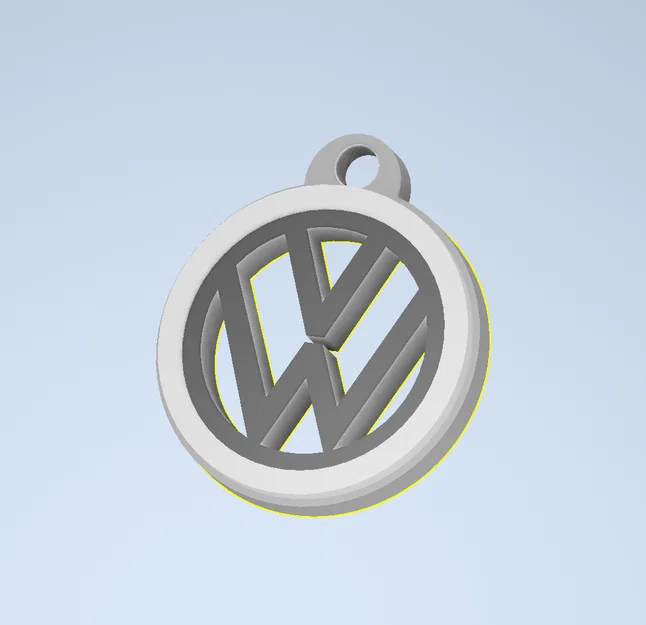 Móc khóa logo Volkswagen (Volkswagen keychain) thiết kế in 3D - Image 3