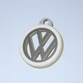 Móc khóa logo Volkswagen (Volkswagen keychain) thiết kế in 3D - Thumbnail 3