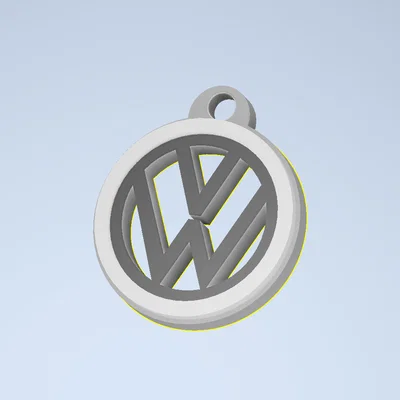 Móc khóa logo Volkswagen (Volkswagen keychain) thiết kế in 3D