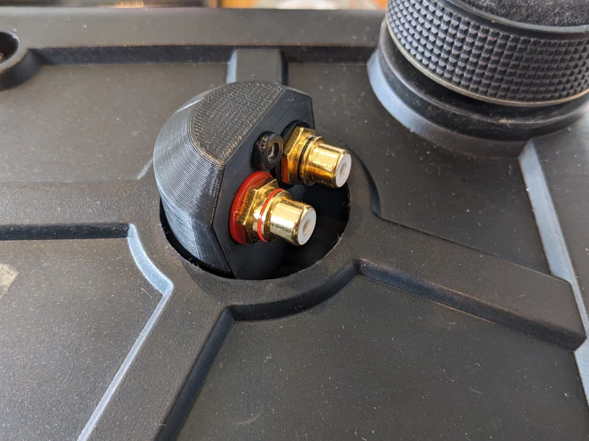 Ngàm gắn socket RCA và đầu nối nguồn cho Technics SL-1200/1210 - Image 1