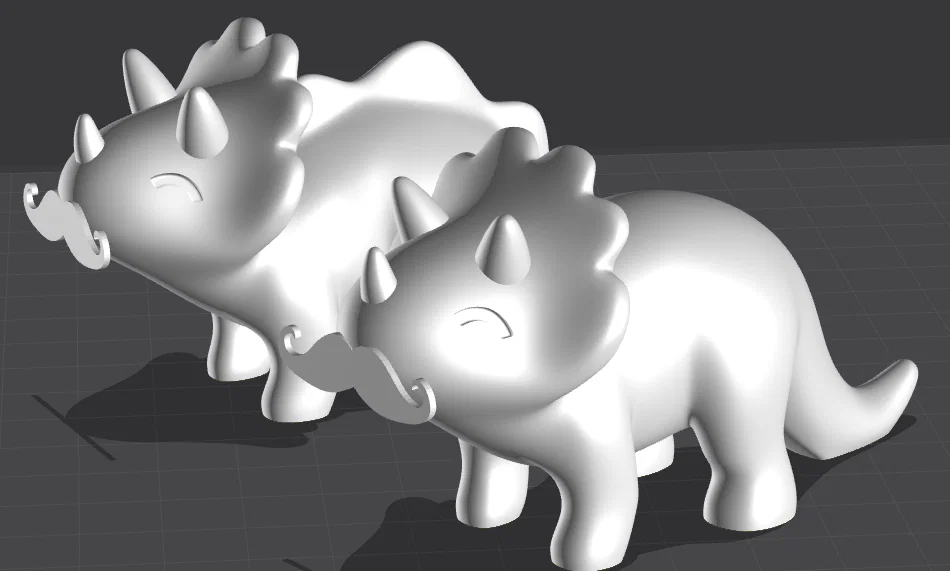 Mô hình in 3D khủng long Fancy Triceratops có ria mép độc đáo - Image 1