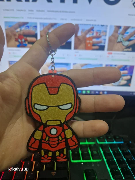 Móc khóa Ironman 3D chibi - Phụ kiện độc đáo cho fan Marvel - Image 1