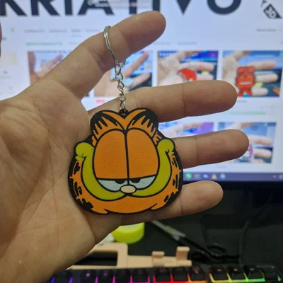 Móc khóa hình mèo Garfield in 3D độc đáo dễ thương