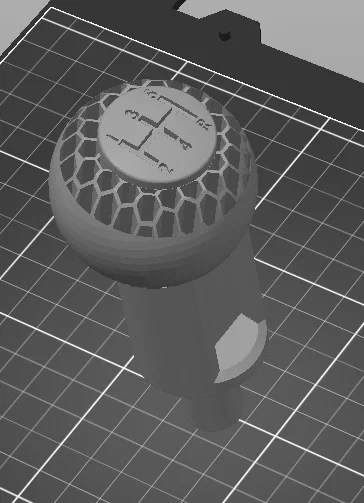 Núm cần số in 3D phong cách tổ ong cá tính cho xe hơi - Image 1
