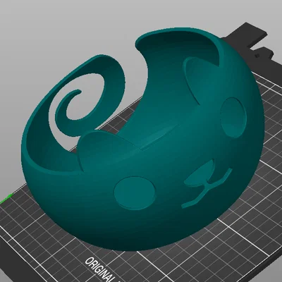 Bát đựng len hình mèo đáng yêu - Phụ kiện in 3D cho người mê đan lát