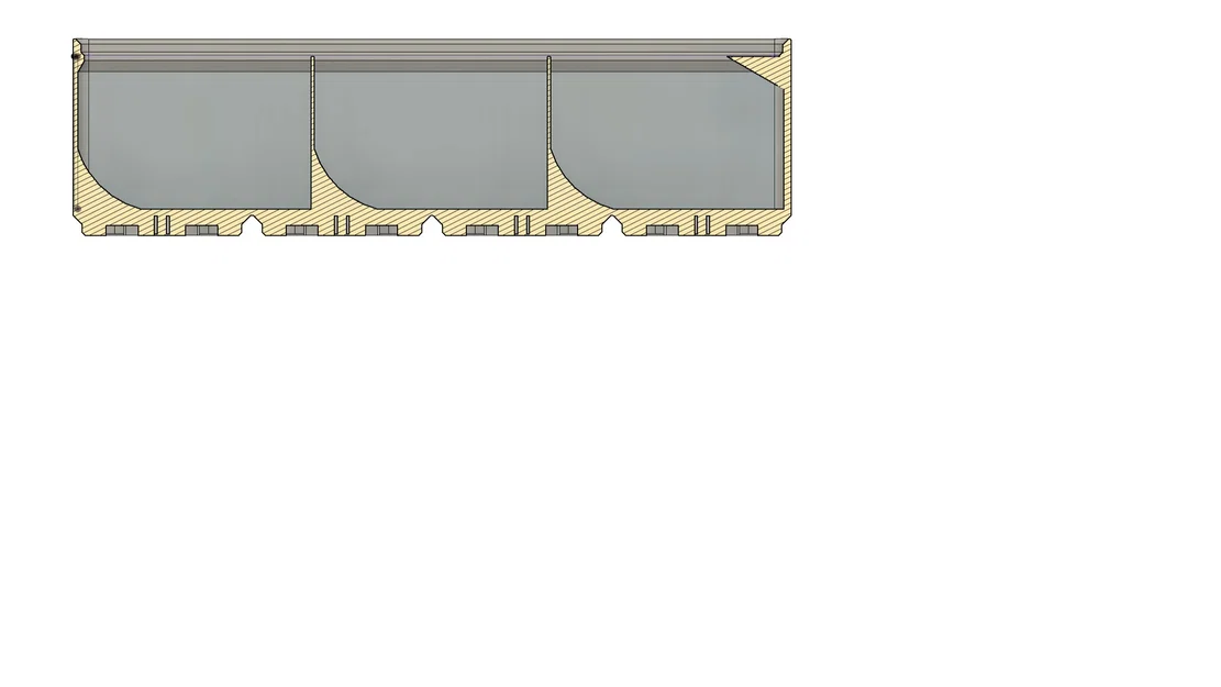 Hộp Gridfinity Re-refined parametric có label/lip, scoop và divider - Image 4