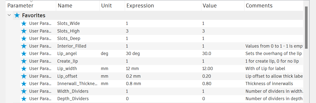 Hộp Gridfinity Re-refined parametric có label/lip, scoop và divider - Image 5