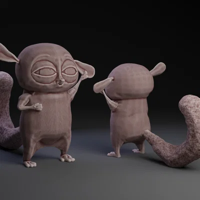 Mô hình 3D nhân vật Mort đáng yêu từ phim hoạt hình Madagascar