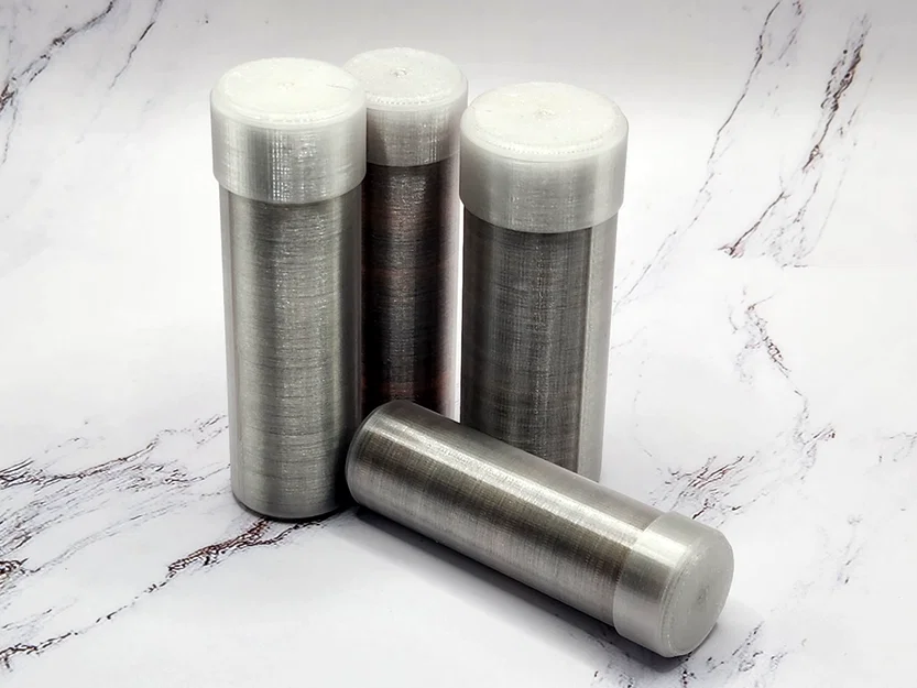 Ống Friction Fit đơn giản / Ống đựng xu [Parametric] - Image 1