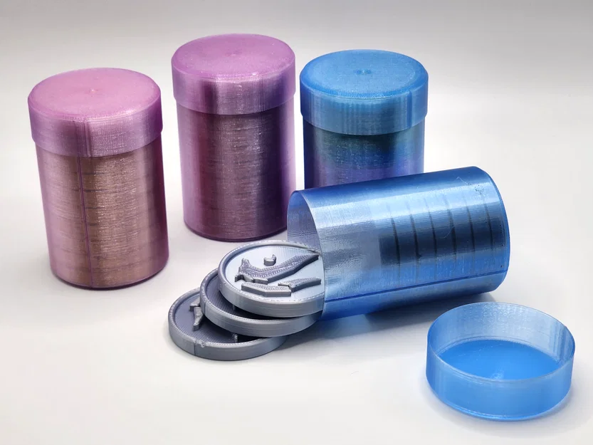 Ống Friction Fit đơn giản / Ống đựng xu [Parametric] - Image 2