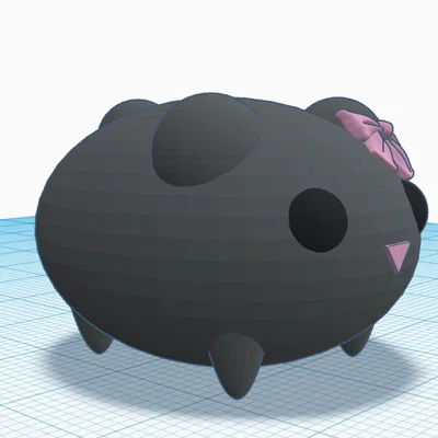 Mô hình Sad Hamster in 3D dễ thương trang trí bàn làm việc
