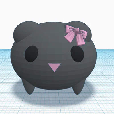 Mô hình Sad Hamster in 3D dễ thương trang trí bàn làm việc