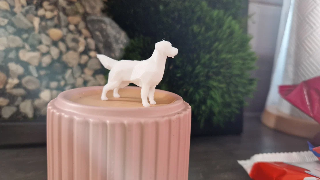 Mô hình chú chó Golden Retriever Low Poly in 3D đẹp mắt - Image 1