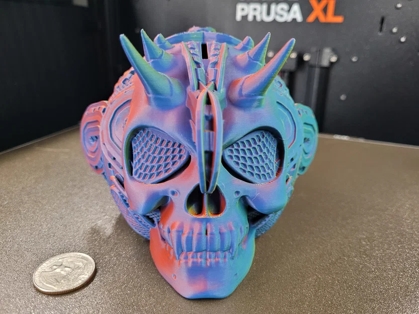 Ống Heo Cyberdemon Skull Coinbank (Sọ Cyberdemon Steampunk) - Image 1