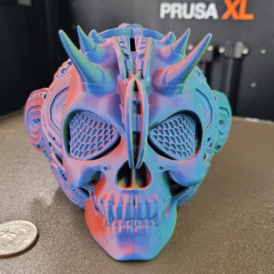 Ống Heo Cyberdemon Skull Coinbank (Sọ Cyberdemon Steampunk)
