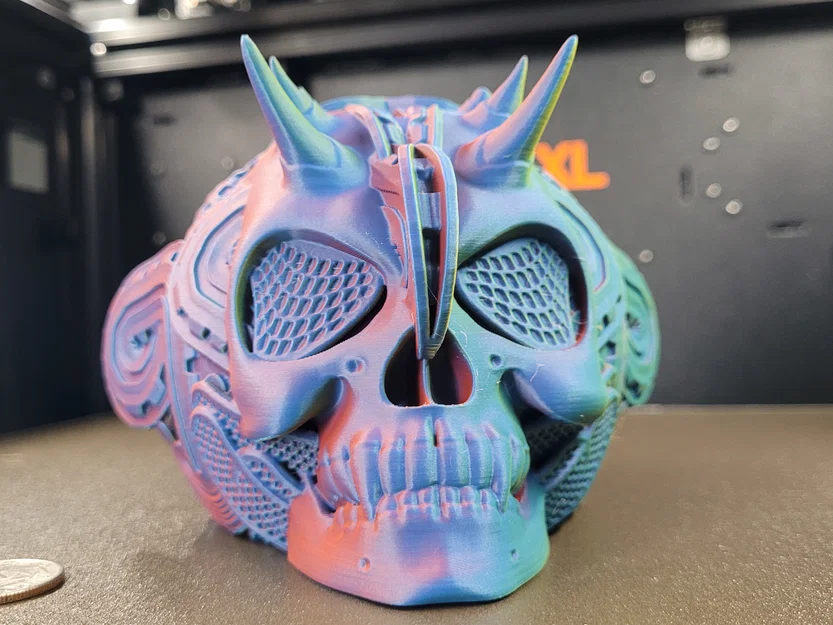 Ống Heo Cyberdemon Skull Coinbank (Sọ Cyberdemon Steampunk) - Image 2
