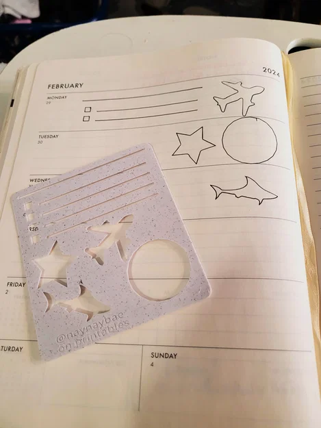 Stencil cho Lịch/Planner/Bullet Journal/Diary - Image 2