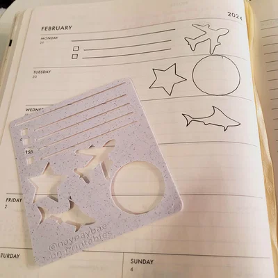 Stencil cho Lịch/Planner/Bullet Journal/Diary