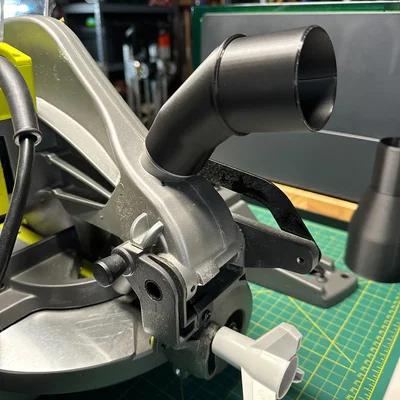 Adapter đa năng nối ống Rigid Shop Vac với Ryobi 10in. Miter Saw
