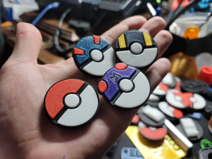 Pokéball Clips – Kẹp Pokéball dễ in - Image 1