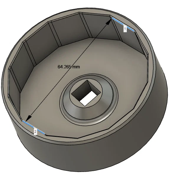 Cờ lê tháo lọc dầu 64mm (64mm Oil Filter Wrench) - Image 1