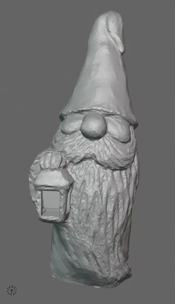 Tượng chú lùn Gnome giữ đèn 3D độc đáo trang trí sân vườn - Image 1