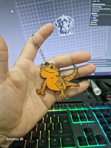 Móc khóa rồng Nam Mỹ (Bearded Dragon) in 3D độc đáo - Image 1