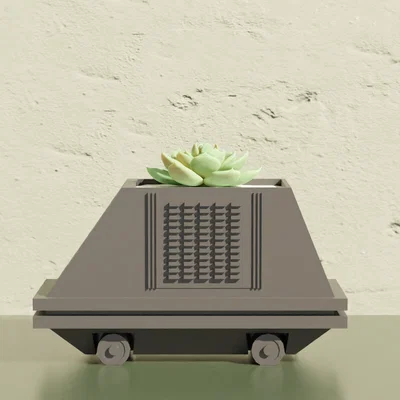 Mô hình 3D chậu cây Mouse Droid Star Wars độc đáo để bàn