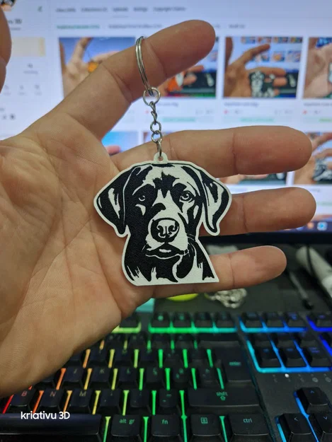 Móc khóa hình chú chó Labrador in 3D xinh xắn và độc đáo - Image 1