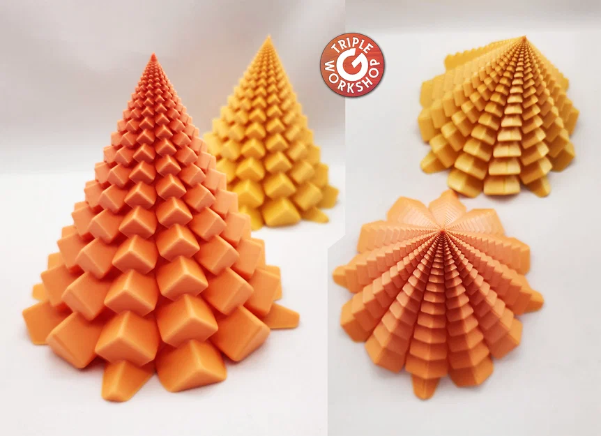 Mô hình in 3D cây thông khối lập phương Sugar Cube Tree độc đáo - Image 1