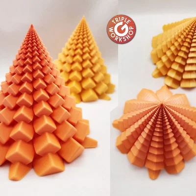Mô hình in 3D cây thông khối lập phương Sugar Cube Tree độc đáo