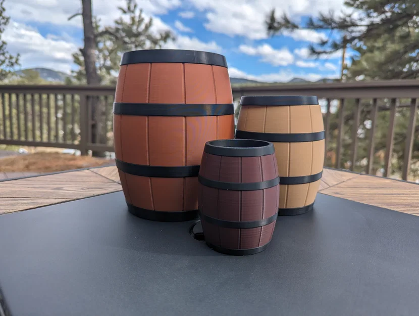 Chậu Trồng Cây Dạng Thùng Gỗ (Barrel Planter) - Image 1