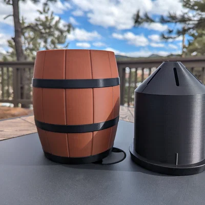 Chậu Trồng Cây Dạng Thùng Gỗ (Barrel Planter)