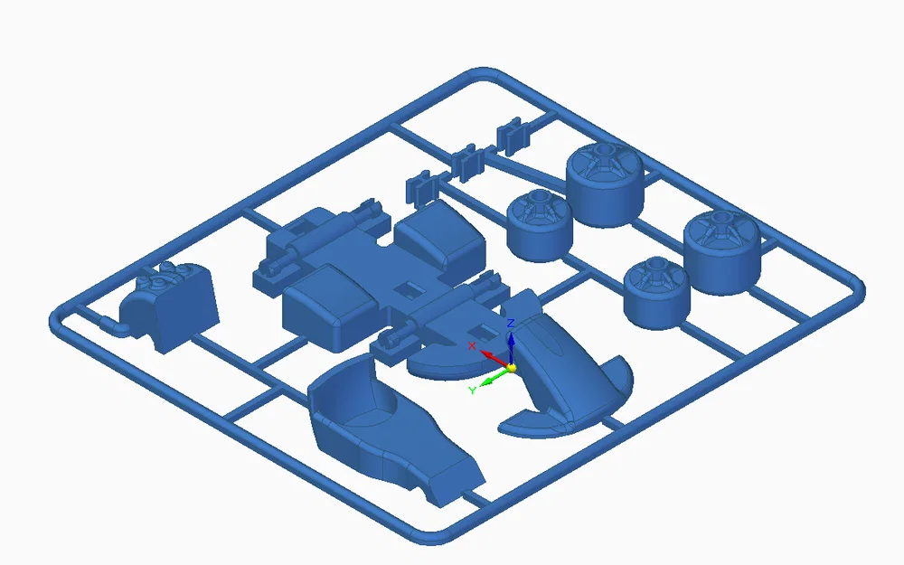 Mô hình xe đua Kart Kit Card mini tự lắp ráp in 3D - Image 3