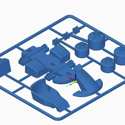 Mô hình xe đua Kart Kit Card mini tự lắp ráp in 3D