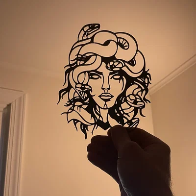 Tranh treo tường Medusa phong cách Neo-Traditional - File in 3D ấn tượng
