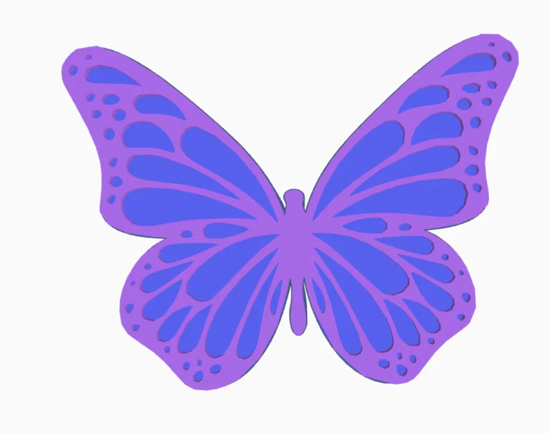 Mẫu in 3D Phụ kiện gắn ống hút hình bướm Monarch cực xinh - Image 1