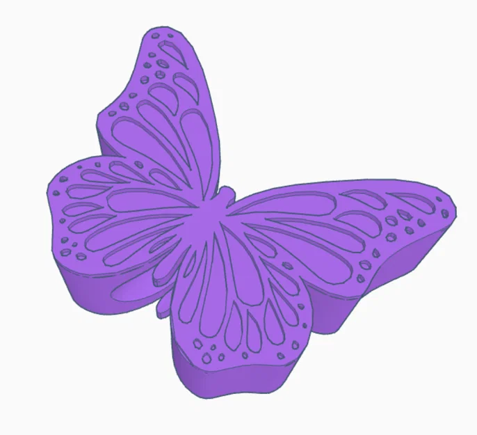 Mẫu in 3D Phụ kiện gắn ống hút hình bướm Monarch cực xinh - Image 2