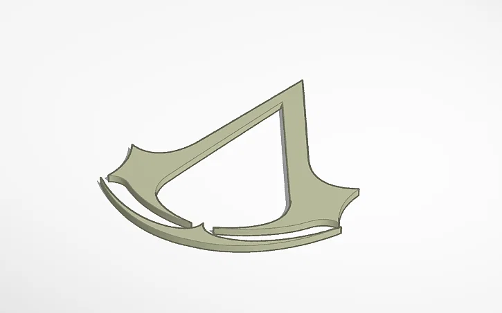 Mô hình logo Assassin's Creed in 3D tối giản (File STL miễn phí) - Image 1