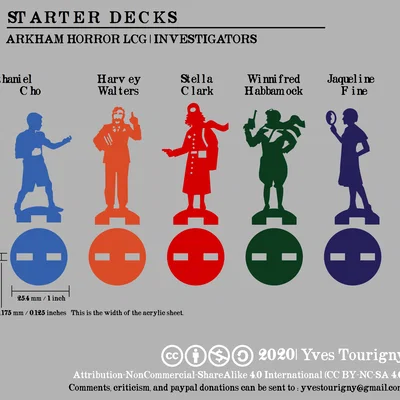 Standees Investigator Arkham Horror LCG (Starter Decks & Novella) - SVG to STL