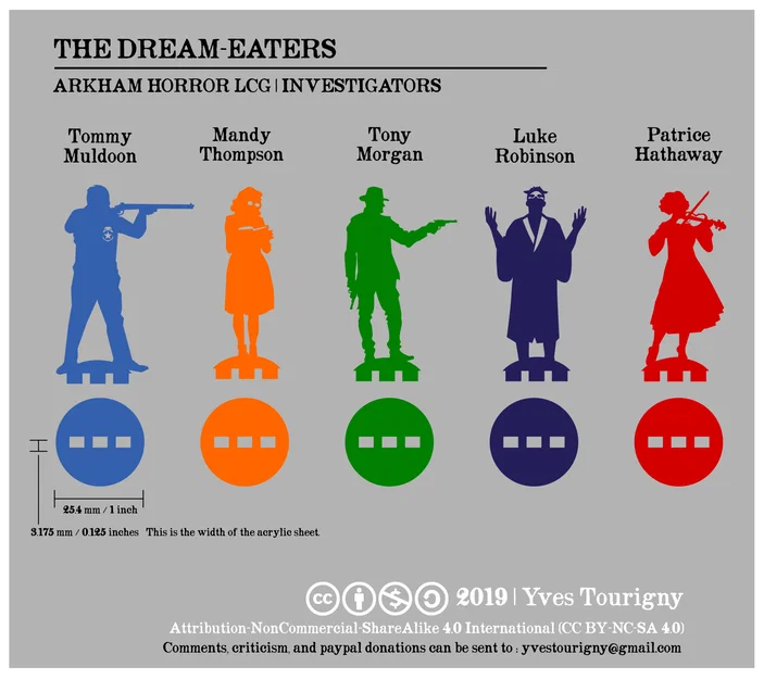 Standees Investigator Arkham Horror LCG (Dream Eaters) – SVG sang STL - Image 1