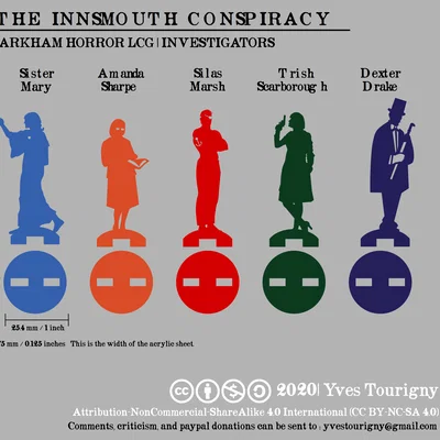 Standees Investigator Arkham Horror LCG (Innsmouth Conspiracy) – SVG to STL