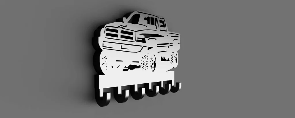 Móc treo chìa khóa Dodge Ram - Thiết kế in 3D cá tính cho người mê xe - Image 1
