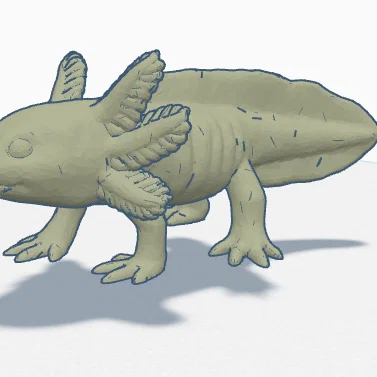 Mô hình 3D kỳ giông Axolotl đáng yêu để bàn trang trí