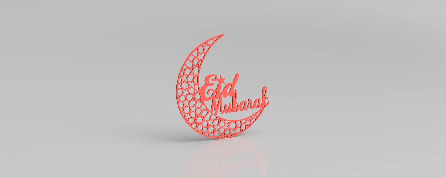 Mô hình trang trí treo tường Eid Mubarak in 3D đẹp mắt - Image 1